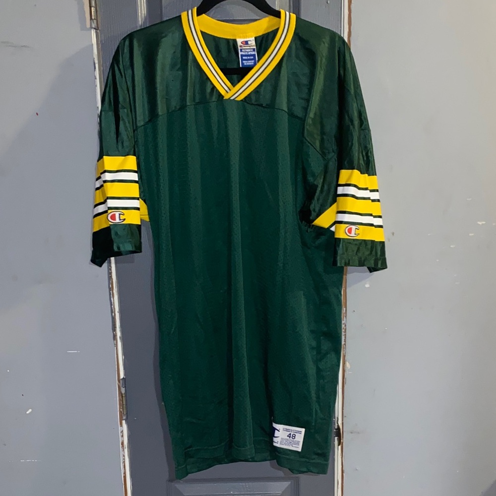 Champion Dark Green Jersey with Yellow Stripes